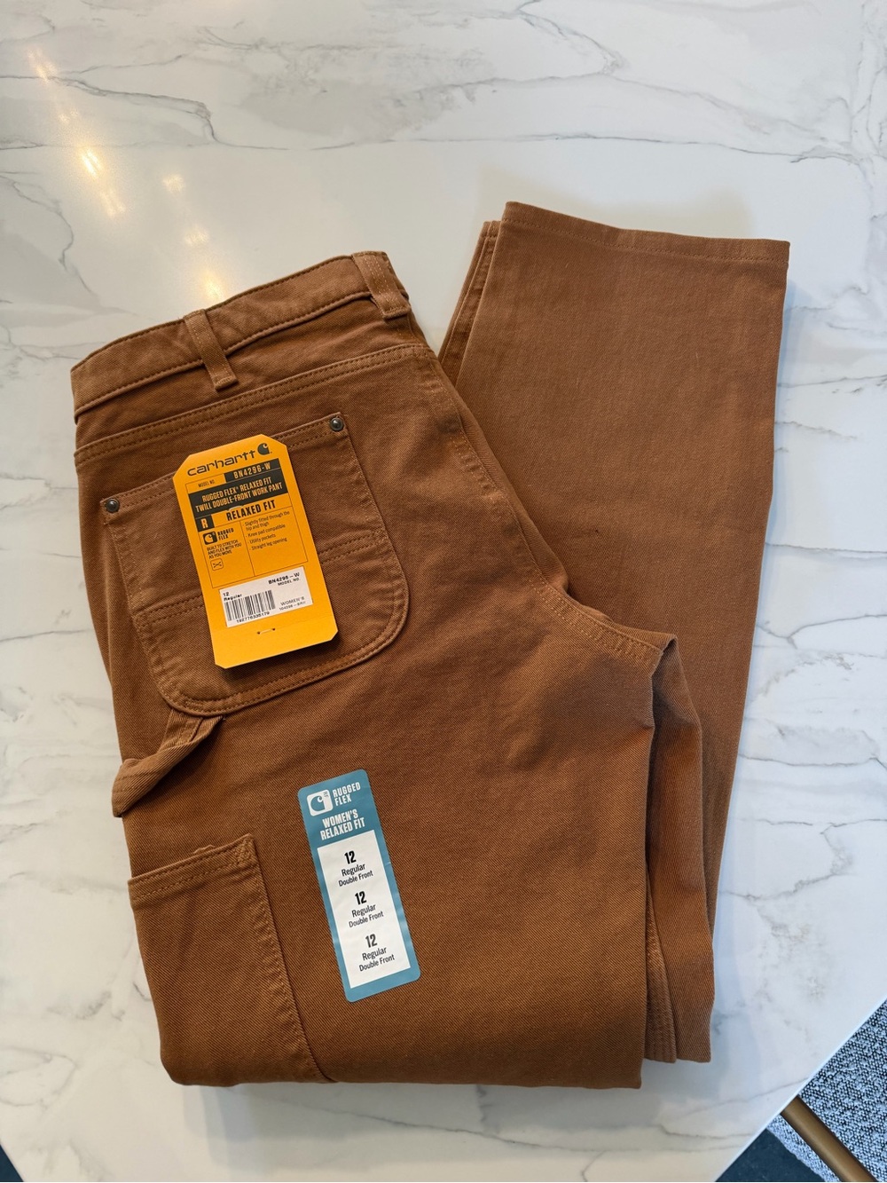 Carhartt Brown Relaxed-Fit Cargo Work Pants